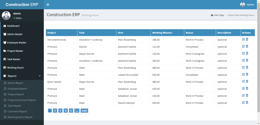 Construction Management ERP Source Code